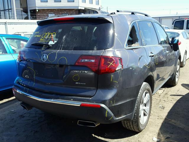 2HNYD2H69BH503854 - 2011 ACURA MDX TECHNO GRAY photo 4