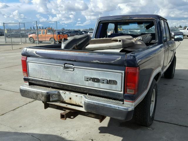 1FTCR15T5HPA30612 - 1987 FORD RANGER SUP BLUE photo 4
