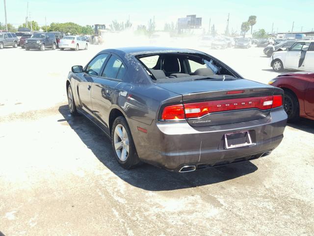 2C3CDXBG2EH245412 - 2014 DODGE CHARGER SE GRAY photo 3
