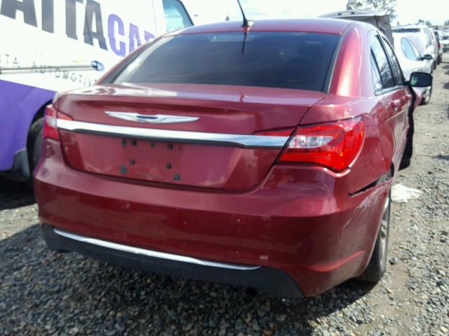 1C3CCBBB4DN732420 - 2013 CHRYSLER 200 TOURIN RED photo 4