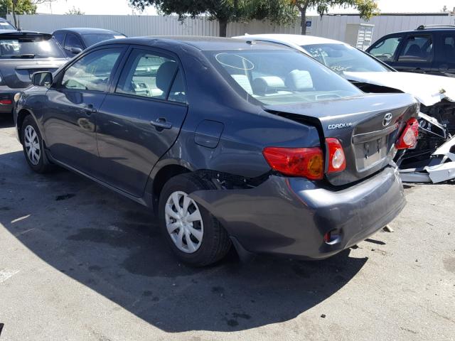 1NXBU4EE8AZ194680 - 2010 TOYOTA COROLLA BA GRAY photo 3