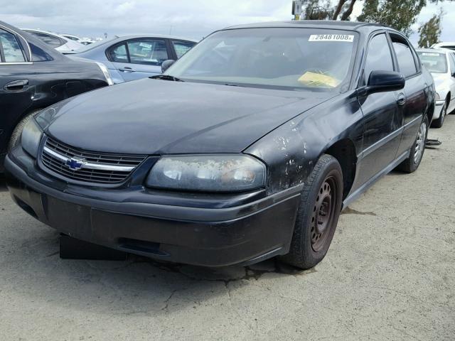 2G1WF52E039375338 - 2003 CHEVROLET IMPALA BLACK photo 2