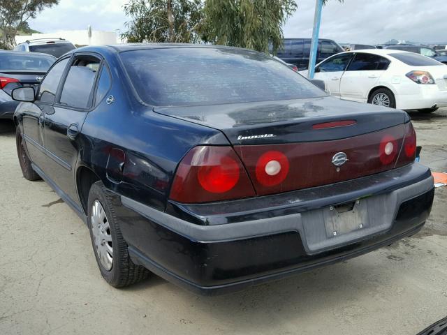 2G1WF52E039375338 - 2003 CHEVROLET IMPALA BLACK photo 3