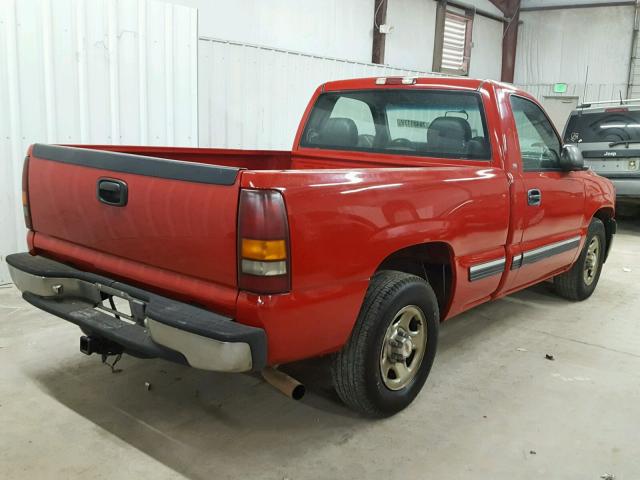 1GCEC14W4YZ302223 - 2000 CHEVROLET SILVERADO RED photo 4