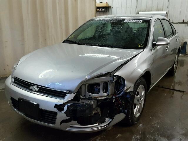 2G1WB58K981326492 - 2008 CHEVROLET IMPALA LS SILVER photo 2