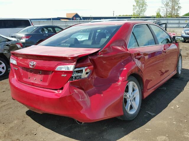 4T1BF1FK6EU815031 - 2014 TOYOTA CAMRY L RED photo 4