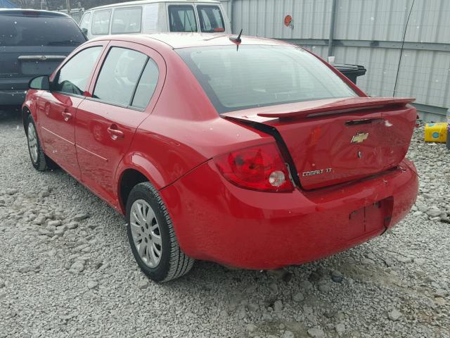 1G1AT58H597136673 - 2009 CHEVROLET COBALT LT RED photo 3