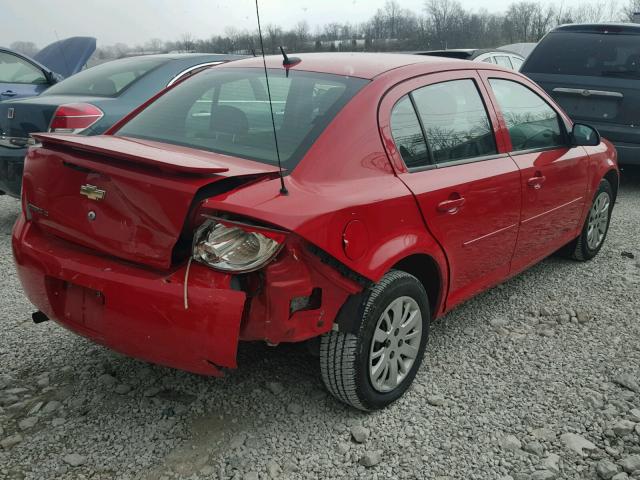 1G1AT58H597136673 - 2009 CHEVROLET COBALT LT RED photo 4