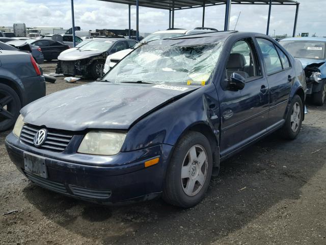 3VWSP69M02M072794 - 2002 VOLKSWAGEN JETTA GLS BLUE photo 2