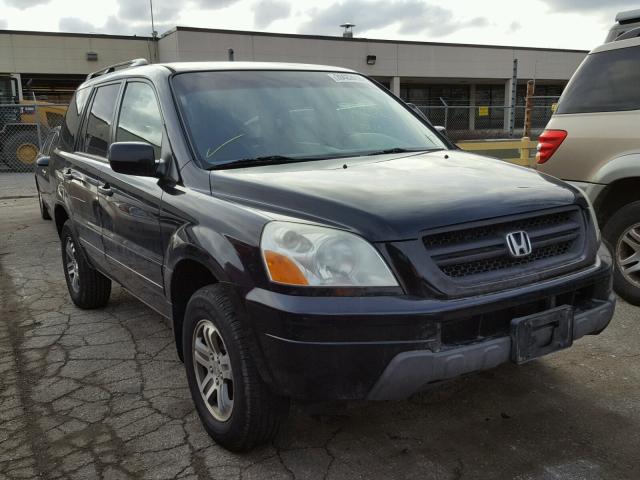 2HKYF18504H547558 - 2004 HONDA PILOT EXL BLACK photo 1