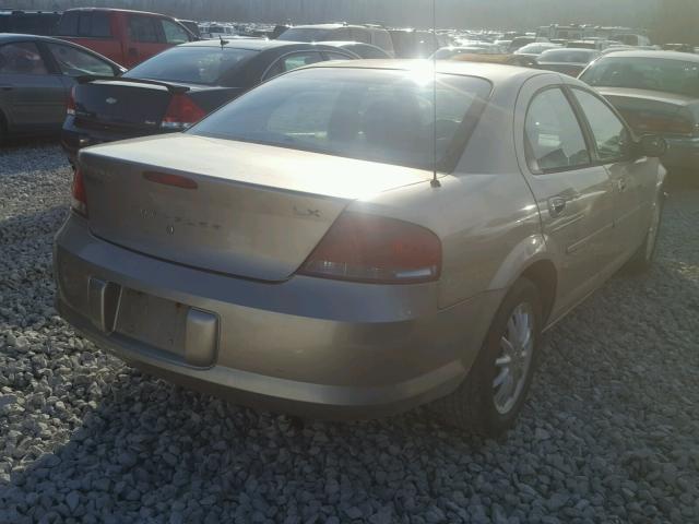 1C3EL46X52N227025 - 2002 CHRYSLER SEBRING LX TAN photo 4