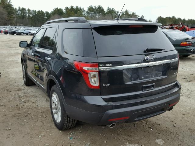 1FM5K8D89DGB07832 - 2013 FORD EXPLORER X BLACK photo 3