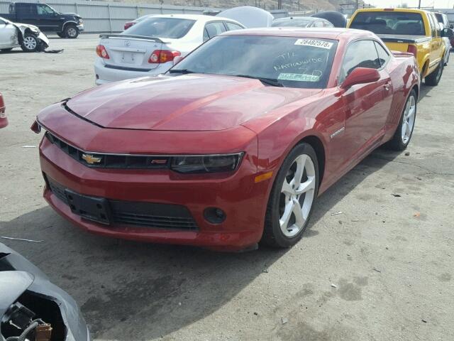 2G1FD1E39F9311652 - 2015 CHEVROLET CAMARO LT RED photo 2