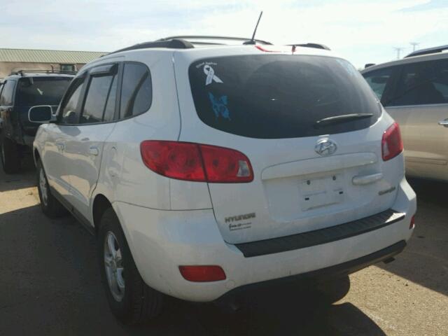 5NMSG13D88H185001 - 2008 HYUNDAI SANTA FE G WHITE photo 3