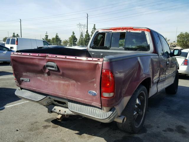 1FTRX17L9WNA66616 - 1998 FORD F150 BURGUNDY photo 4