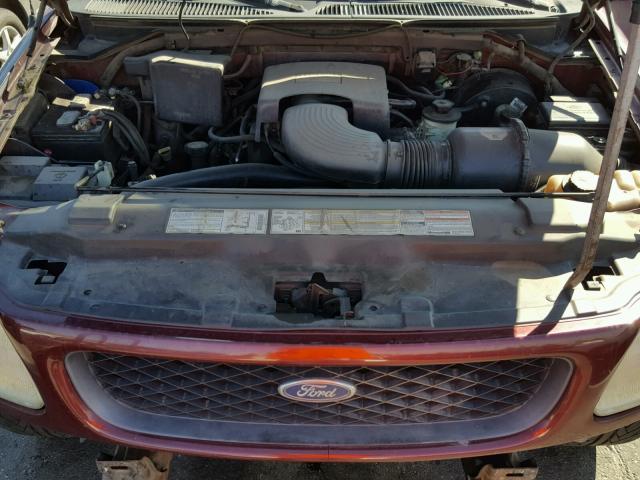 1FTRX17L9WNA66616 - 1998 FORD F150 BURGUNDY photo 7