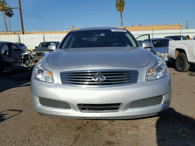 JNKBV61E78M216583 - 2008 INFINITI G35 SILVER photo 9