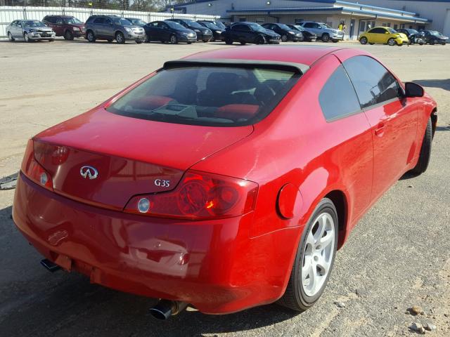 JNKCV54E54M307890 - 2004 INFINITI G35 RED photo 4