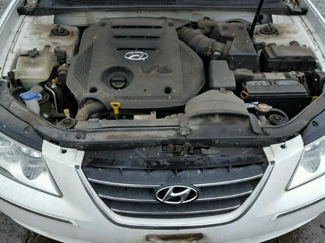 5NPEU46F39H539306 - 2009 HYUNDAI SONATA SE WHITE photo 7