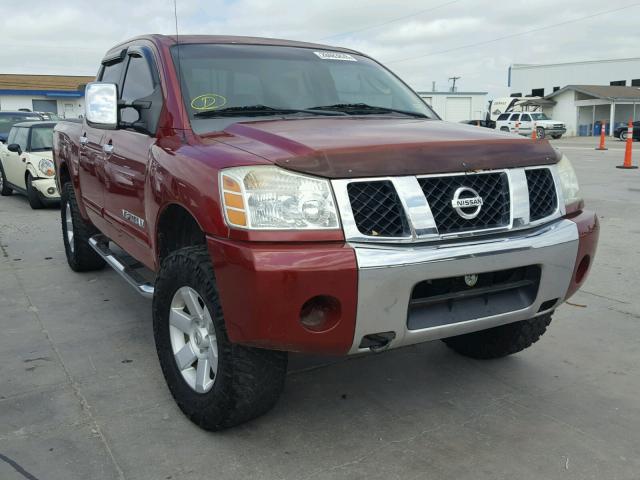 1N6BA07B37N224449 - 2007 NISSAN TITAN XE MAROON photo 1