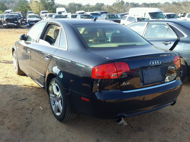 WAUAF78E48A006771 - 2008 AUDI A4 2.0T BLACK photo 3