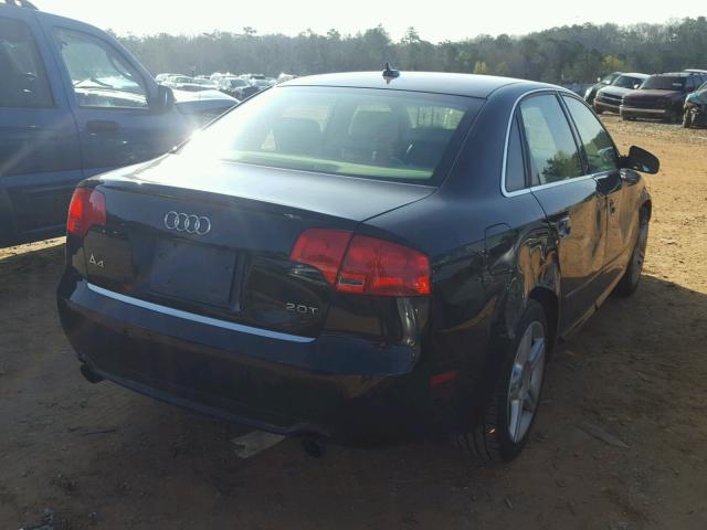 WAUAF78E48A006771 - 2008 AUDI A4 2.0T BLACK photo 4