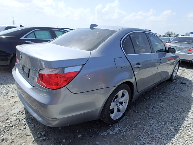 WBANE53597CW64508 - 2007 BMW 525I GRAY photo 4