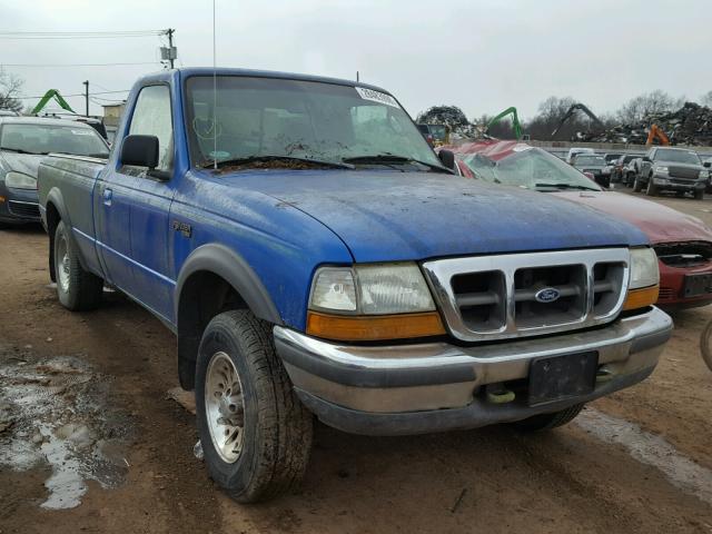 1FTYR11UXWTA70113 - 1998 FORD RANGER BLUE photo 1