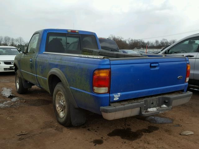 1FTYR11UXWTA70113 - 1998 FORD RANGER BLUE photo 3