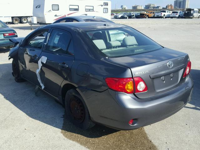 1NXBU40EX9Z153941 - 2009 TOYOTA COROLLA BA CHARCOAL photo 3