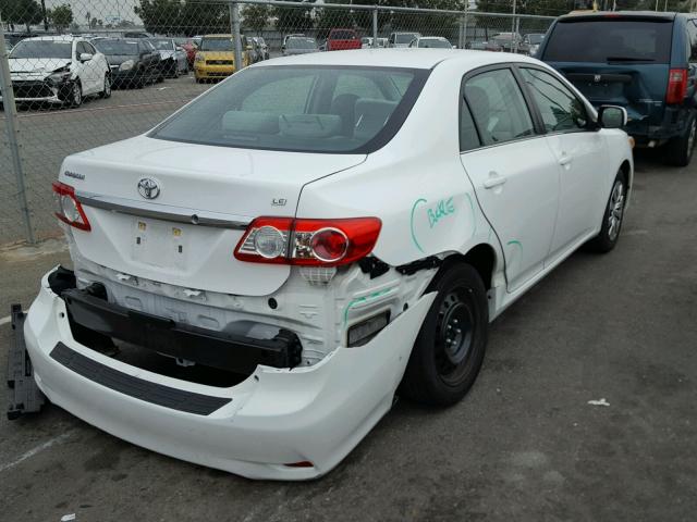 5YFBU4EE2DP184474 - 2013 TOYOTA COROLLA BA WHITE photo 4