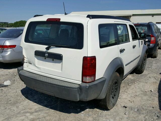 1D8GT28K58W123648 - 2008 DODGE NITRO SXT WHITE photo 4