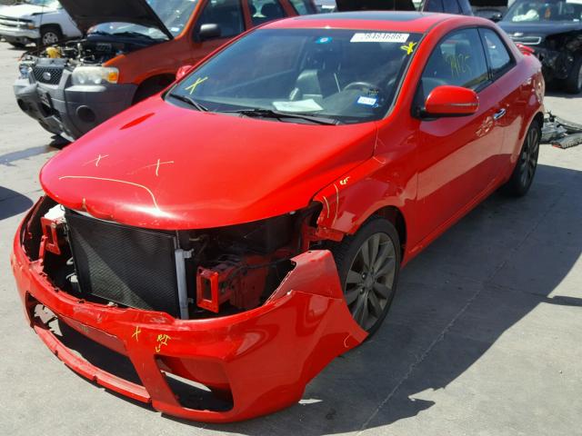 KNAFW6A32C5516465 - 2012 KIA FORTE SX RED photo 2