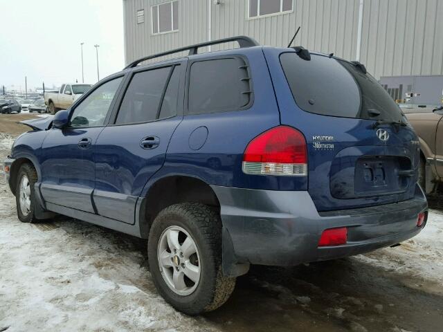 KM8SB13D76U098223 - 2006 HYUNDAI SANTA FE G BLUE photo 3