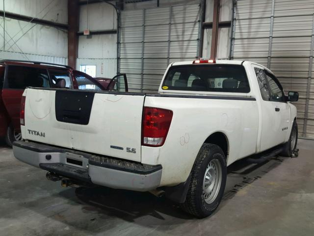 1N6BA06E28N342117 - 2008 NISSAN TITAN XE WHITE photo 4