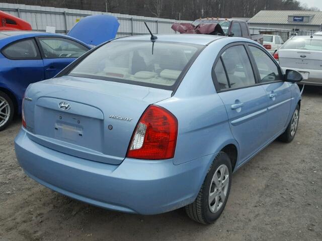 KMHCN46C58U223545 - 2008 HYUNDAI ACCENT GLS BLUE photo 4