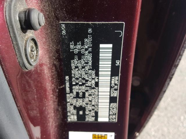 JTLKT334650188454 - 2005 TOYOTA SCION XB 勃艮第红 照片 10