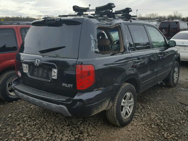 5FNYF18565B007115 - 2005 HONDA PILOT EXL BLACK photo 4