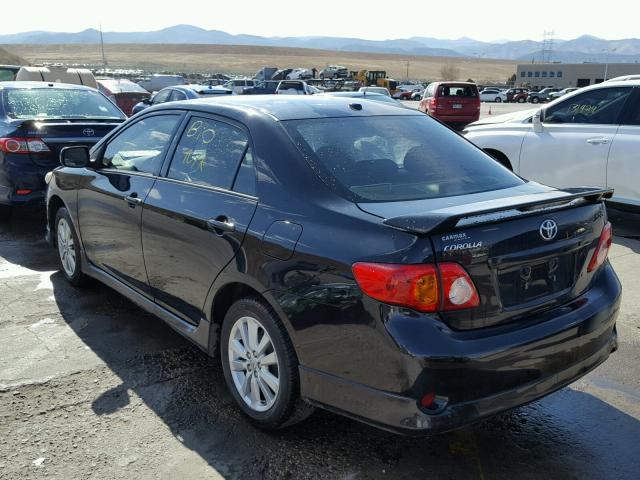 2T1BU4EE2AC511404 - 2010 TOYOTA COROLLA BA BLACK photo 3