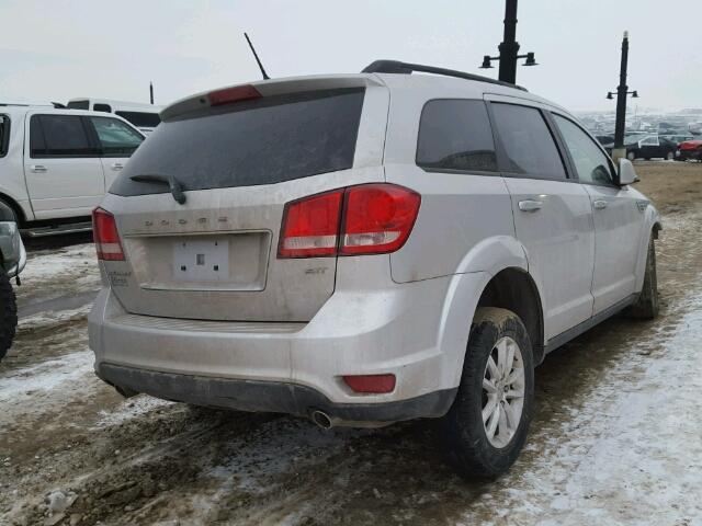 3C4PDCCG6ET103074 - 2014 DODGE JOURNEY SX SILVER photo 4