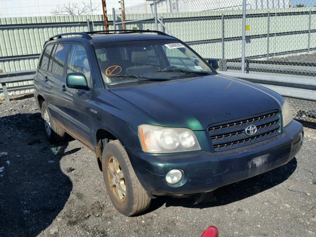 JTEHF21A730143872 - 2003 TOYOTA HIGHLANDER GREEN photo 1