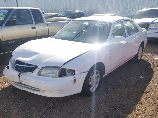 1YVGF22C715221447 - 2001 MAZDA 626 ES WHITE photo 2