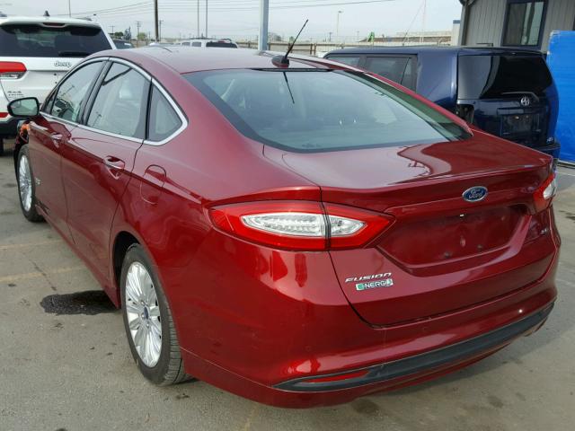 3FA6P0PU1GR145854 - 2016 FORD FUSION SE RED photo 3