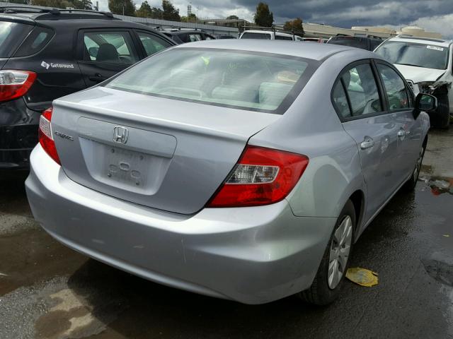 19XFB2F59CE360575 - 2012 HONDA CIVIC LX SILVER photo 4