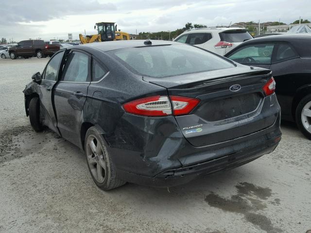 3FA6P0H74GR189985 - 2016 FORD FUSION SE BLACK photo 3