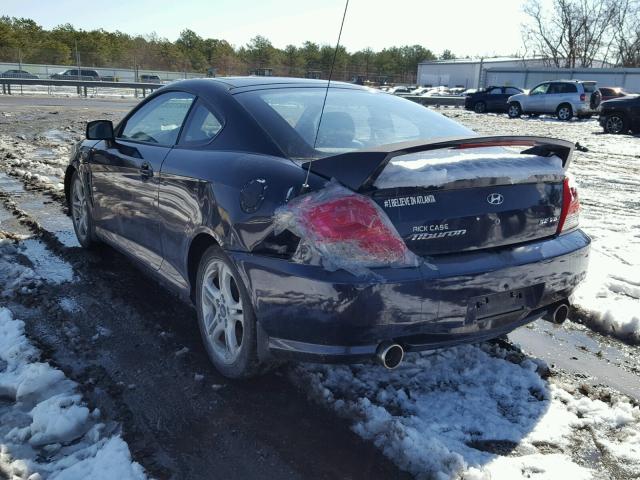 KMHHN65F26U201481 - 2006 HYUNDAI TIBURON GT BLUE photo 3