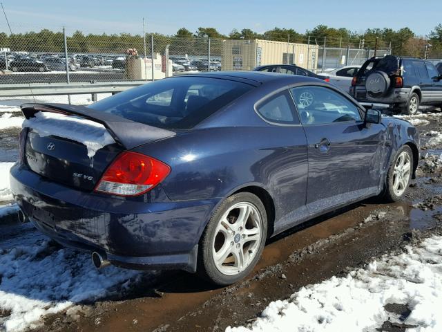 KMHHN65F26U201481 - 2006 HYUNDAI TIBURON GT BLUE photo 4