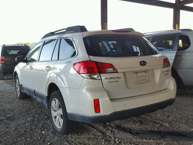 4S4BRBBC5B3414017 - 2011 SUBARU OUTBACK 2. WHITE photo 3