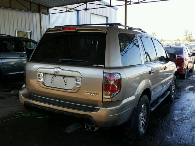 2HKYF18684H518849 - 2004 HONDA PILOT EXL TAN photo 4