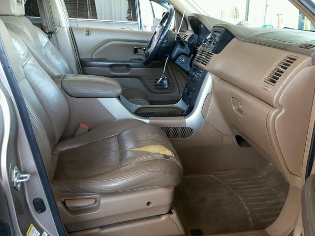 2HKYF18684H518849 - 2004 HONDA PILOT EXL TAN photo 5